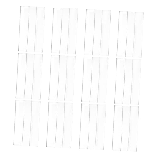 FIXOSHEE 20 Stück Acryl Regal Etikettenhalter Flach Wandmontiert Verschleißfest Preisschild Halter für Supermarkt Ladengeschäft Verkaufsstände und Einzelhandel von FIXOSHEE