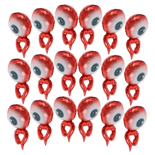 FIXOSHEE 20 Stück Halloween Handgelenk Folienballons Aufblasbare Augenballon Armbänder Vielseitige Party Deko für Halloween Geburtstage Festtage Interaktive und Auffällige Feierdekoration von FIXOSHEE