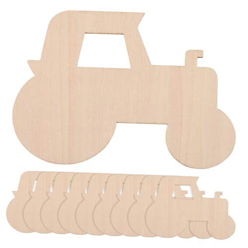 FIXOSHEE 20 Stück Holztraktor Ausschnitte Holz DIY Malen und Basteln Unbehandelte Holzscheiben für Kreative Deko Projekte Kinderfreundliches Bastelmaterial Langlebig und Vielseitig von FIXOSHEE