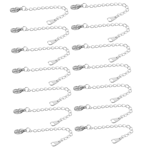 FIXOSHEE 20 Stück Teiliges Edelstahl DIY Verlängerungsketten mit Karabinerverschlüssen für Armbänder und Halsketten Installieren Vielseitig für Schmuckherstellung und Reparatur Geeignet von FIXOSHEE