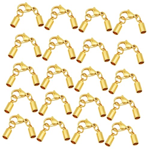 FIXOSHEE 20 Stück Teiliges Edelstahl Lederband Verschluss Langlebiger Schmuckverschluss mit Loch Vielseitiger Karabinerverschluss für Armbänder und Halsketten Einfache Handhabung FIXOSHEE 20 Stück Teiliges Edelstahl Lederband Verschluss Langlebiger Schmuckverschluss mit Loch Vielseitiger Karabinerverschluss für Armbänder und Halsketten Einfache Handhabung von FIXOSHEE