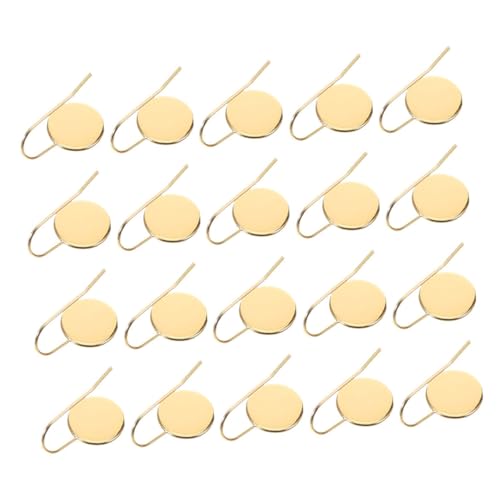 FIXOSHEE 20 Stück Teiliges Edelstahl Ohrhaken mit Sicher Verschweißten Cabochon rohlingen Goldfarben Innendurchmesser Langlebig für DIY Schmuckherstellung und Kreative Ohrstecker Designs von FIXOSHEE