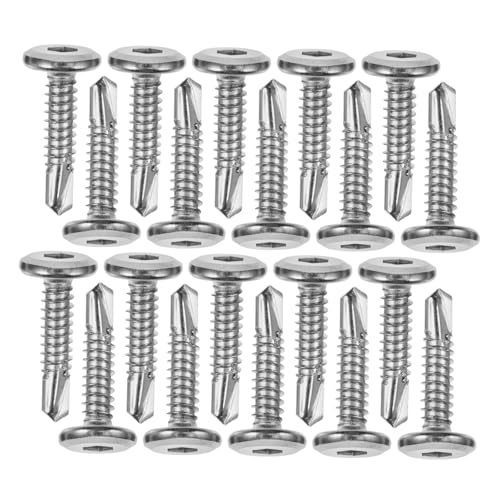 FIXOSHEE 20 Stück Teiliges Edelstahl Selbstschneidende Flachkopfschrauben mit Innensechskant und Bohrspitze Rostfrei für Zaunmontage und Metallarbeiten im Außenbereich Sichere und Einfache FIXOSHEE 20 Stück Teiliges Edelstahl Selbstschneidende Flachkopfschrauben mit Innensechskant und Bohrspitze Rostfrei für Zaunmontage und Metallarbeiten im Außenbereich Sichere und Einfache von FIXOSHEE