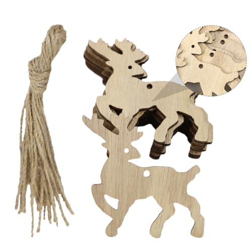 FIXOSHEE 20 Stück Teiliges Holzanhänger Elchform Weihnachtsdekoration zum Bemalen Handgefertigte Holzkunst für Christbaumschmuck Tischdeko und DIY Basteln Naturbelassenes Holz für Festliche FIXOSHEE 20 Stück Teiliges Holzanhänger Elchform Weihnachtsdekoration zum Bemalen Handgefertigte Holzkunst für Christbaumschmuck Tischdeko und DIY Basteln Naturbelassenes Holz für Festliche von FIXOSHEE