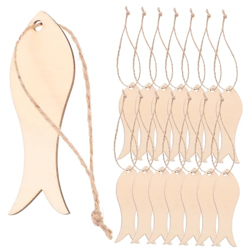 FIXOSHEE 20 Stück Teiliges Holzfische Bastelplatten Leichte DIY Holzanhänger mit Glatter Oberfläche Unvollendete Holzscheiben zum Bemalen und Beschriften Kreative Deko für Festival und FIXOSHEE 20 Stück Teiliges Holzfische Bastelplatten Leichte DIY Holzanhänger mit Glatter Oberfläche Unvollendete Holzscheiben zum Bemalen und Beschriften Kreative Deko für Festival und von FIXOSHEE