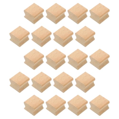 FIXOSHEE 20 Stück Teiliges Holzstempel Blanko mit Gerilltem Design Wiederverwendbar Leicht Schnitzbar für DIY Bastelprojekte Scrapbooking und Kreative Holzsiegel von FIXOSHEE