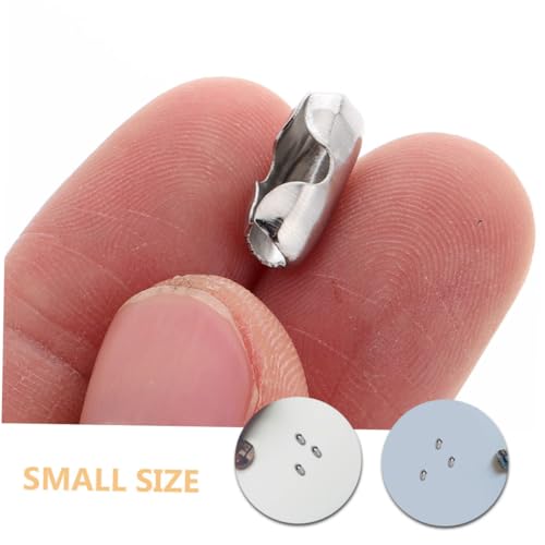 FIXOSHEE 20 Stück Teiliges Kugelkettenglieder Präzise Verschlussverbinder für Halsketten und Armbänder Wiederverwendbare Rutschfeste Diy Schmuckkomponenten für Bastelprojekte von FIXOSHEE