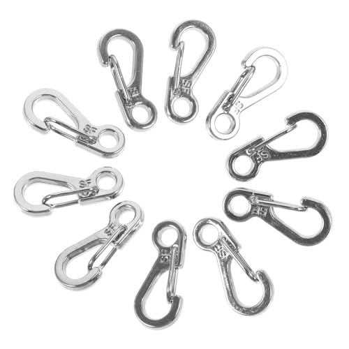 FIXOSHEE 20 Stück Teiliges Mini Karabinerhaken aus Langlebiger Zinklegierung Kleiner Schnellverschlussclip mit Feder Rostbeständig für Schmuckzubehör Einfaches Abbringen von FIXOSHEE