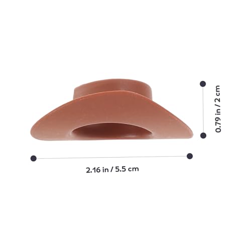 FIXOSHEE 20 Stück Teiliges Miniatur Kunststoff Cowboyhüte Puppenhut Westernstil Kleine Dekoration Zubehör für Rollenspiele und Puppenhaus von FIXOSHEE