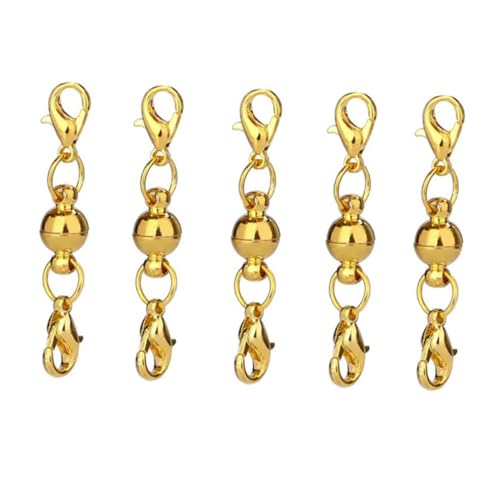 FIXOSHEE 20 Stück Teiliges Runde Magnetverschlüsse Silber und Gold Kreative Schmuckverschlüsse für Halsketten Armbänder Starker Halt Einfach zu Verbinden DIY Schmuckzubehör von FIXOSHEE