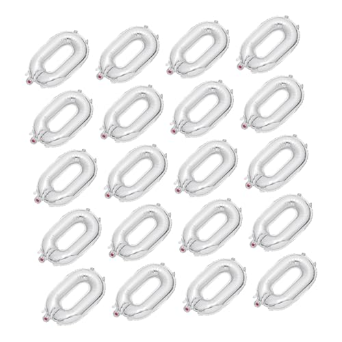 FIXOSHEE 20 Stück Teiliges Silberne Aluminium folienballons für Partydekoration Langlebige Wiederverwendbare Luftballons Geeignet für Geburtstagsfeiern Familienfeste und Themenpartys von FIXOSHEE