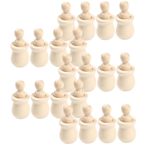 FIXOSHEE 20 Stück Teiliges Unbehandelte Holz peg dolls zum Bemalen DIY Holzfiguren mit Glatter Oberfläche Kindgerechtes Bastelspielzeug zur Kreativität und Motorik für Eltern junge FIXOSHEE 20 Stück Teiliges Unbehandelte Holz peg dolls zum Bemalen DIY Holzfiguren mit Glatter Oberfläche Kindgerechtes Bastelspielzeug zur Kreativität und Motorik für Eltern junge von FIXOSHEE