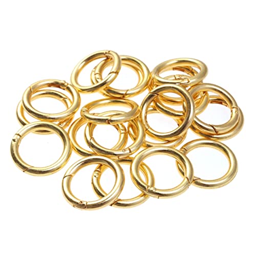 FIXOSHEE 20 Stück Zinklegierung Offene Sprungringe Splitt Poliert Plattiert Schmuckherstellung Gold für DIY Schmuck Taschen und Mehr von FIXOSHEE