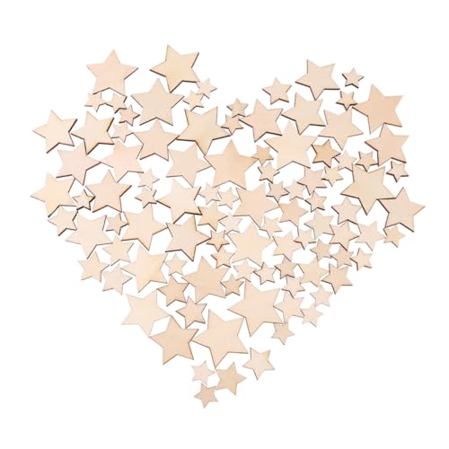 FIXOSHEE 200 Stück Holzanhänger Stern Mix Langlebige Bastelverzierung für DIY Hochzeit Geburtstag Weihnachtsdeko Kreative Stern Holzchips FIXOSHEE 200 Stück Holzanhänger Stern Mix Langlebige Bastelverzierung für DIY Hochzeit Geburtstag Weihnachtsdeko Kreative Stern Holzchips von FIXOSHEE