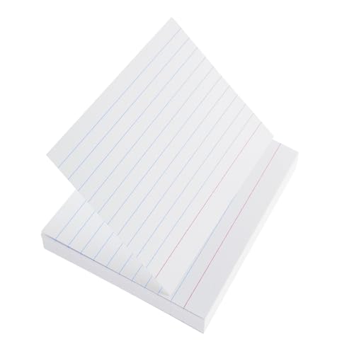 FIXOSHEE 200 Stück Liniertes Indexkarten Horizontal Dickes Papier Starkes Kartonmaterial Für Büro Studium Präsentationen Notizen Prüfungen von FIXOSHEE