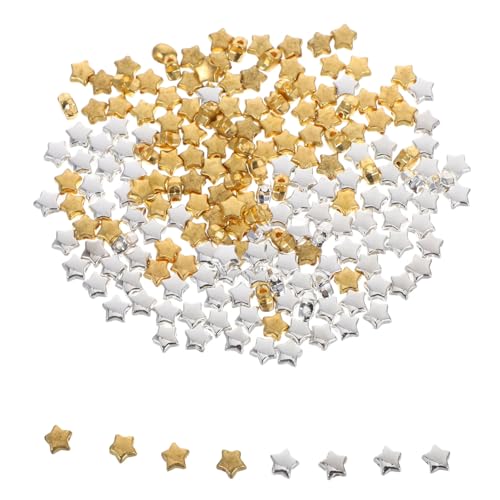 FIXOSHEE 200 Stück Sternförmige Spacer Perlen Große Loch Schmuckanhänger Bunte Diy Bastelperlen Für Armband Halskette Schmuckzubehör von FIXOSHEE