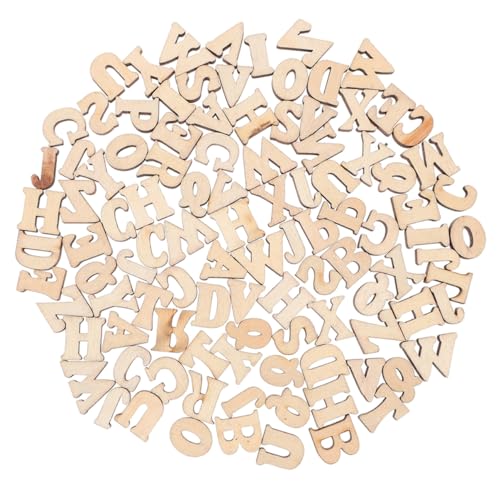 FIXOSHEE 200Stücke Holzbuchstaben Kleine Holzbuchstaben für DIY Projekte zur Heimdekoration Basteln Lernen und Hochzeiten und Partys von FIXOSHEE