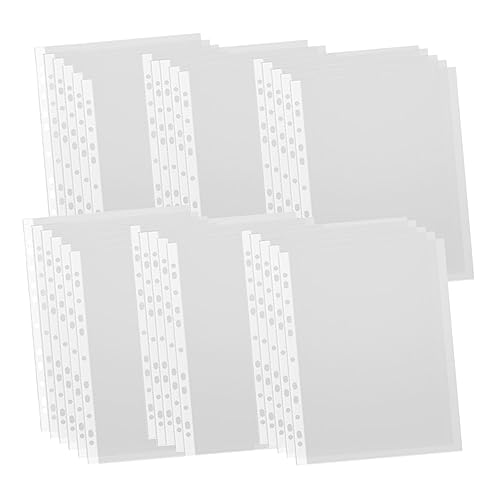 FIXOSHEE 200Stücke Transparente Dateibeutel Wiederverwendbare Ordnerbeutel für Lose Praktische Aufbewahrungstaschen für Dokumente Fotosicher und Langlebig Passend von FIXOSHEE