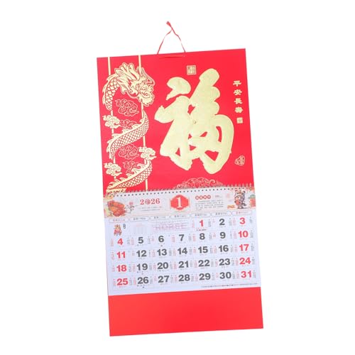 FIXOSHEE 2026 Wandkalender zerreißbarer Kalender Mondkalender Neujahrsdekorationen für Mondjahre Tisch-Staffelei-Kalender Hängende Wandkalender Papier FIXOSHEE 2026 Wandkalender zerreißbarer Kalender Mondkalender Neujahrsdekorationen für Mondjahre Tisch-Staffelei-Kalender Hängende Wandkalender Papier von FIXOSHEE