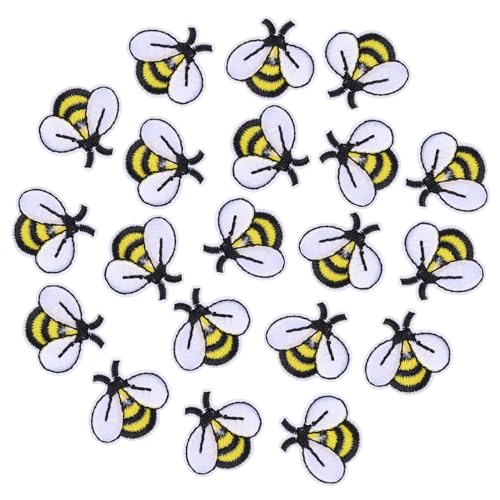 FIXOSHEE 20Stücke Cartoon Bienen Stickapplikationen Selbstklebende Patches für Jeans Kleidung und Bastelprojekte Dekorative Stoffaufnäher Lebhaften Farben FIXOSHEE 20Stücke Cartoon Bienen Stickapplikationen Selbstklebende Patches für Jeans Kleidung und Bastelprojekte Dekorative Stoffaufnäher Lebhaften Farben von FIXOSHEE