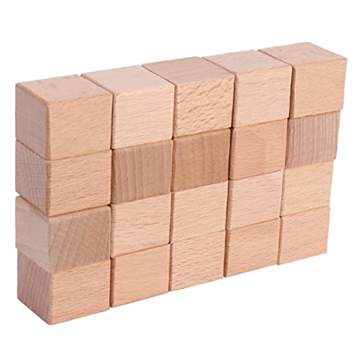 FIXOSHEE 20Stücke DIY Holz Siegel Stempel für Scrapbooking und Hand Account Buchenholz Block Blanko für Bastelprojekte von FIXOSHEE