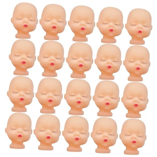 FIXOSHEE 20Stücke DIY Puppenköpfe Vinyl Kleine Plüschpuppen Schlüsselanhänger Zubehör Für Bastelprojekte Für Puppenliebhaber von FIXOSHEE