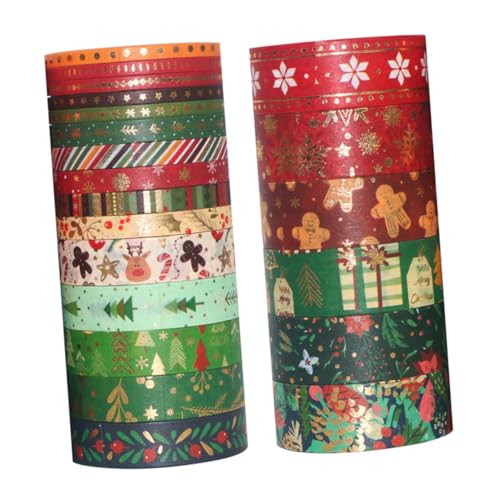 FIXOSHEE 21 Rollen Teiliges Weihnachts Washi Tape mit Festlichen Mustern Selbstklebendes Dekoratives Geschenkband für DIY Bastelarbeiten Scrapbooking und Weihnachtsdeko FIXOSHEE 21 Rollen Teiliges Weihnachts Washi Tape mit Festlichen Mustern Selbstklebendes Dekoratives Geschenkband für DIY Bastelarbeiten Scrapbooking und Weihnachtsdeko von FIXOSHEE