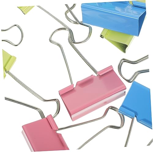FIXOSHEE 24 Stück Teiliges Bunte Binder File Clips aus Rostfreiem Stahl Langlebige Büroklammern für Lehrer Schüler und Bürobedarf Praktische Aktenklammern Schnellen Ordnen von Dokumenten von FIXOSHEE