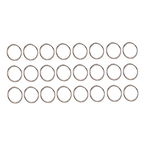 FIXOSHEE 24 Stück Teiliges Metall Schlüsselringe Flach Glatte Oberfläche Diy Schlüsselanhänger Ringe Robust Vielseitig für Schlüsselanhänger und Bastelprojekte von FIXOSHEE