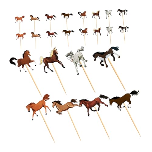 FIXOSHEE 24 Stücke Teiliges Pferde Cake Topper Set Tierische Tortendeko für Geburtstag Einfache Anwendung Vielseitig als Cupcake und Party Food Picks für Unvergessliche Party Atmosphäre FIXOSHEE 24 Stücke Teiliges Pferde Cake Topper Set Tierische Tortendeko für Geburtstag Einfache Anwendung Vielseitig als Cupcake und Party Food Picks für Unvergessliche Party Atmosphäre von FIXOSHEE