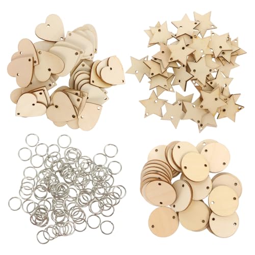 FIXOSHEE 240 Stück Teiliges Holzanhänger set Eisenringen Natürliche Holzsterne Kreise Herzen für DIY Basteln Partydekoration Bemalbar Holzanhänger Bastelset für Kreative Geschenke FIXOSHEE 240 Stück Teiliges Holzanhänger set Eisenringen Natürliche Holzsterne Kreise Herzen für DIY Basteln Partydekoration Bemalbar Holzanhänger Bastelset für Kreative Geschenke von FIXOSHEE