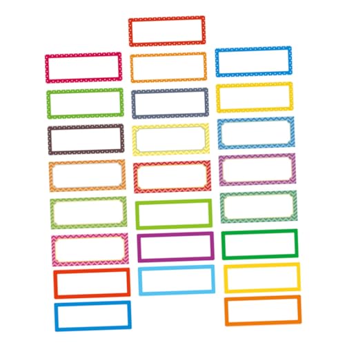 FIXOSHEE 24Stücke Magnetische Abwischbare Wiederverwendbare Namensschilder Designs für Klassenzimmer und Kreative Anwendungen Beschriftbar von FIXOSHEE