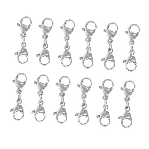 FIXOSHEE 25 Stück Teiliges Edelstahl Lobster Verschluss Schmuckverschluss für Halsketten und Armbandverlängerungen DIY Karabinerverschlüsse für Schmuckreparatur und Schmuckherstellung FIXOSHEE 25 Stück Teiliges Edelstahl Lobster Verschluss Schmuckverschluss für Halsketten und Armbandverlängerungen DIY Karabinerverschlüsse für Schmuckreparatur und Schmuckherstellung von FIXOSHEE