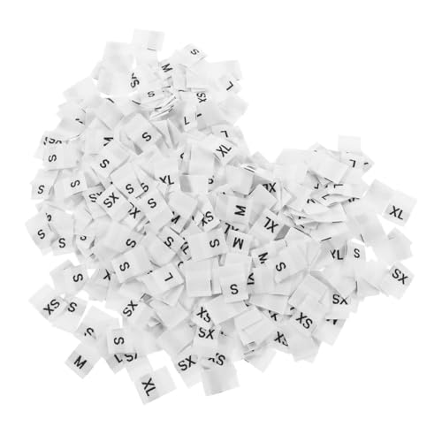 FIXOSHEE 250 Stück Stoffgrößenetiketten für Kleidung Klare Schrift Hautfreundlich Weiche Kleine Größentags zum Annähen Geeignet für Kleidung Hosen DIY Nähprojekte Xs bis Xl Weiß FIXOSHEE 250 Stück Stoffgrößenetiketten für Kleidung Klare Schrift Hautfreundlich Weiche Kleine Größentags zum Annähen Geeignet für Kleidung Hosen DIY Nähprojekte Xs bis Xl Weiß von FIXOSHEE