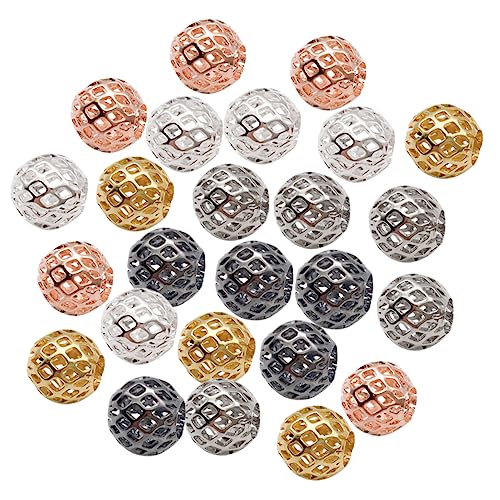 FIXOSHEE 25Stücke DIY Perlen Schmuck Perlen für Armbänder Ohrringe und Roségold und Handwerksprojekte von FIXOSHEE