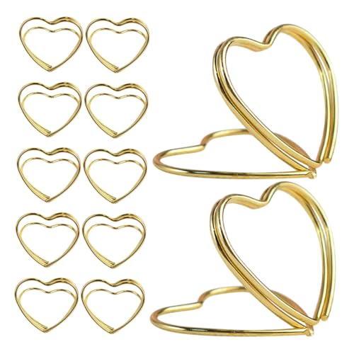 FIXOSHEE 25Stücke Herzförmige Metall Memo Halter Tischkartenhalter für Hochzeiten Geburtstagsfeiern Elegante Dekoration für Fotos und Platzkarten Vielseitig Einsetzbar für Besondere von FIXOSHEE