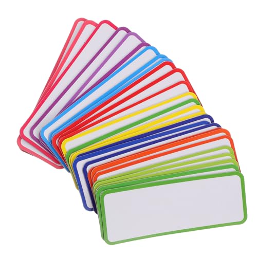 FIXOSHEE 27Stücke Teiliges Magnetetiketten Wiederverwendbare Reibungslos Löschbare Marker für Whiteboard Kühlschrank und Büro Farbige Flexible Magnetaufkleber von FIXOSHEE