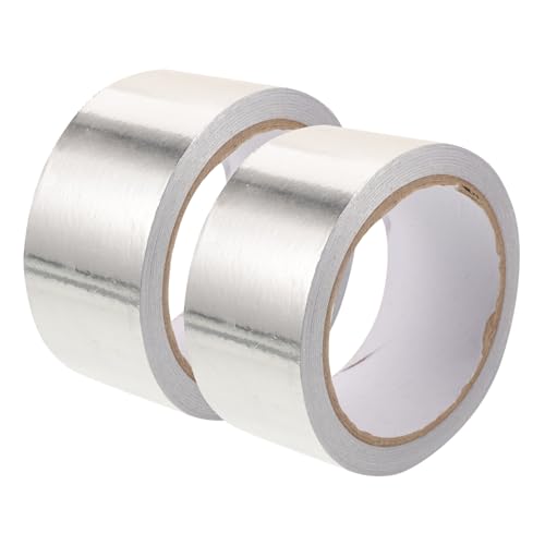FIXOSHEE 2Rollen Aluminiumfolienband Hochtemperaturbeständig Selbstklebend für Isolierung Metallreparatur Flexibles Klebeband von FIXOSHEE