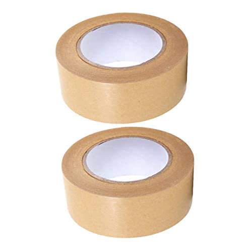 FIXOSHEE 2Rollen Flachback Klebeband aus Kraftpapier Wasserdichtes Verpackungsband für Haushaltsbedarf Versiegeln DIY Projekten von FIXOSHEE