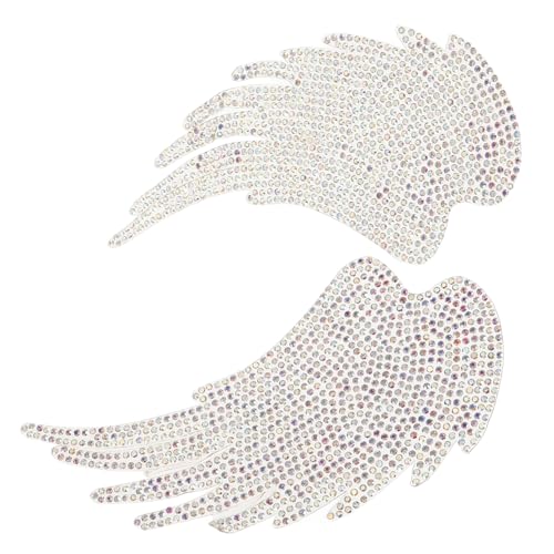 FIXOSHEE 2Stücke Dekorative Engelsflügel Aufnäher Glitzernde Applikationen für Kleidung DIY Kostümzubehör Reparaturflicken für Bekleidungsdekoration für Kunsthandwerk FIXOSHEE 2Stücke Dekorative Engelsflügel Aufnäher Glitzernde Applikationen für Kleidung DIY Kostümzubehör Reparaturflicken für Bekleidungsdekoration für Kunsthandwerk von FIXOSHEE