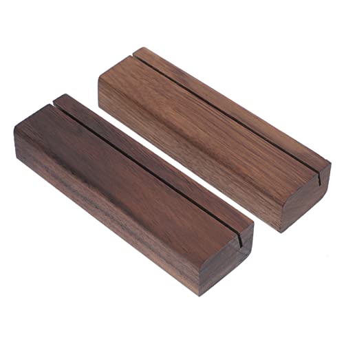 FIXOSHEE 2Stücke Holz Kartenhalter Dekorativer Tischkartenständer für Hochzeiten Events Stabiler Fotohalter aus Natürlichem Material für Tischnummern Notizen DIY Projekte von FIXOSHEE