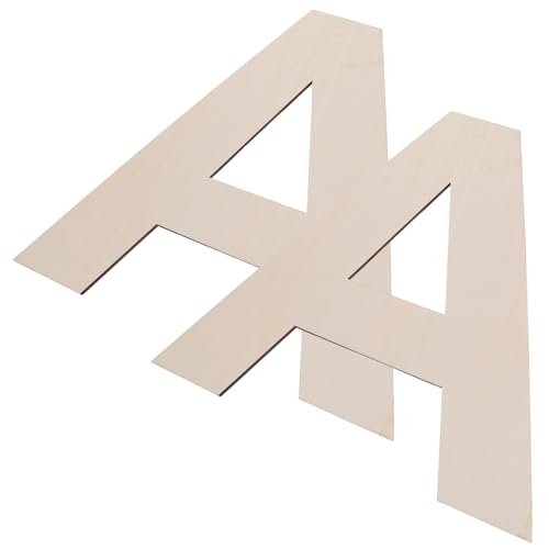 FIXOSHEE 2Stücke Holzbuchstaben A Unbehandelt DIY Wanddekor Personalisierbar für Hochzeit Handwerk und Projekte Holz Alphabet Schild Dekoration Vielseitig Einsetzbar von FIXOSHEE