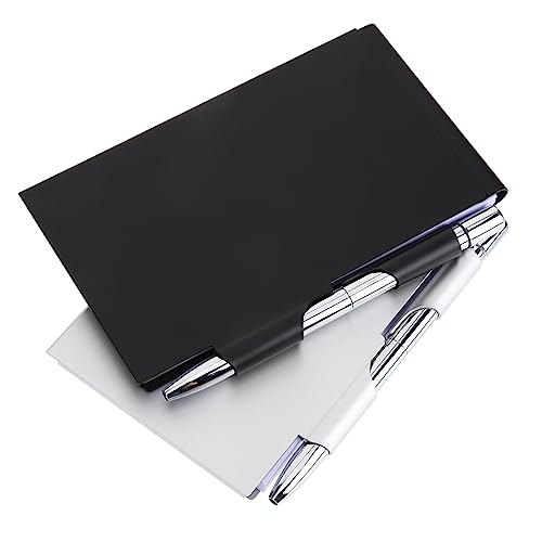 FIXOSHEE 2Stücke Metall Notizbuch mit Stift Nachfüllbar und Tragbar Notizblock aus Stilvolles Design für Büro Erhältlich von FIXOSHEE