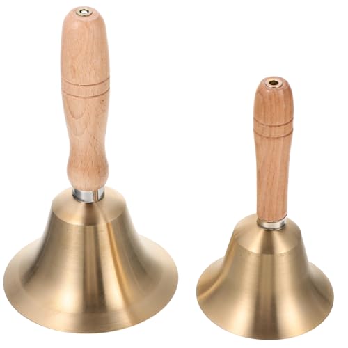 FIXOSHEE 2Stücke Schulglocke mit Holzgriff Dekorative Tischglocke für Schule Restaurant Festlichkeiten Robuste Metallglocke für Lange Haltbarkeit und Vielseitige Nutzung FIXOSHEE 2Stücke Schulglocke mit Holzgriff Dekorative Tischglocke für Schule Restaurant Festlichkeiten Robuste Metallglocke für Lange Haltbarkeit und Vielseitige Nutzung von FIXOSHEE