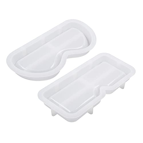 FIXOSHEE 2Stücke Teiliges Formset für Brillen Tabletts DIY Epoxidharz Gussformen für Projekte zur Herstellung von Aufbewahrungslösungen und Dekoration im Eigenen von FIXOSHEE