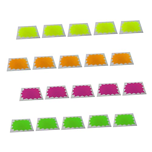 FIXOSHEE 2Taschen Rabattpreis Aufkleber Selbstklebende Fluoreszierenden für Verkaufsaktionen für Supermärkte und Einzelhandel Sofortige von FIXOSHEE