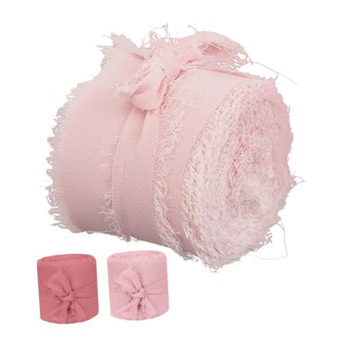 FIXOSHEE 3 Rollen Chiffonband mit Fransen Breit À Rosa Luxuriöses Geschenkband für Hochzeitsdekoration Brautstrauß Einladungen Candy Wrapping DIY Basteln Brautparty Blumenstrauß FIXOSHEE 3 Rollen Chiffonband mit Fransen Breit À Rosa Luxuriöses Geschenkband für Hochzeitsdekoration Brautstrauß Einladungen Candy Wrapping DIY Basteln Brautparty Blumenstrauß von FIXOSHEE