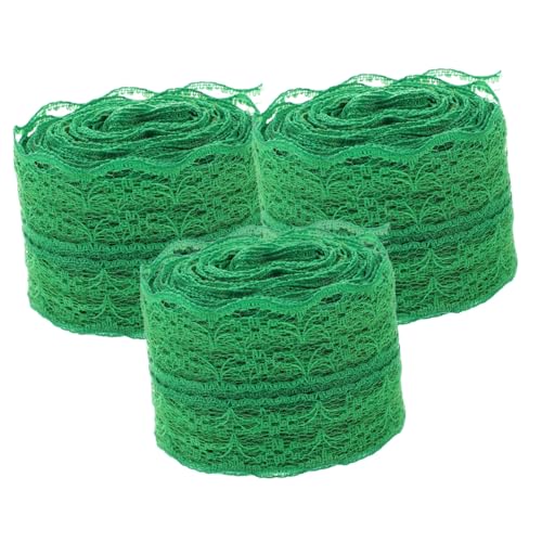 FIXOSHEE 3 Rollen Spitzenband Breit Dekorative Spitzenborte für Kleidung und DIY pro Vielseitiges Spitzenband für Handwerk Nähen und Basteln Grün FIXOSHEE 3 Rollen Spitzenband Breit Dekorative Spitzenborte für Kleidung und DIY pro Vielseitiges Spitzenband für Handwerk Nähen und Basteln Grün von FIXOSHEE