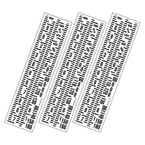 FIXOSHEE 3 Sätze Wachstumsmesslatte Wandsticker Präzise Höhenmessung Wiederverwendbar Geeignet für Kindergarten und Minimalistisches Schwarzes Design von FIXOSHEE