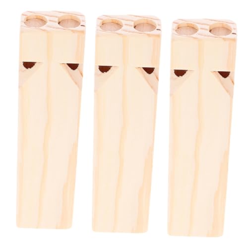 FIXOSHEE 3 Stück Holz Zugpfeifen Teilig DIY Musikinstrumente zum Bemalen Partygeschenke Musikalisches für Soziale Entwicklung Kreative Familienaktivitäten und Musikunterricht von FIXOSHEE